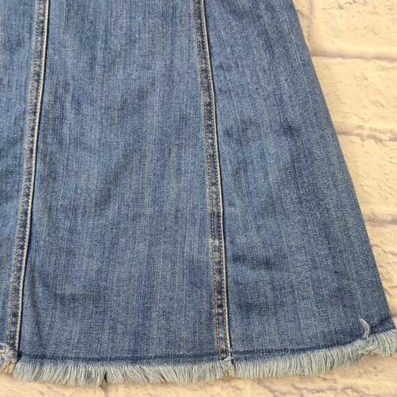 Pacsun Denim Cutout Dress Button Front Raw Hem size Small - Picture 10 of 16